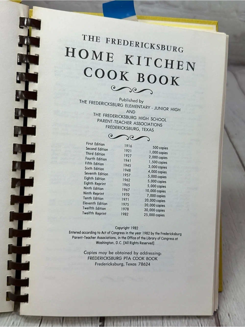 Home Kitchen Cook Book - Yellow